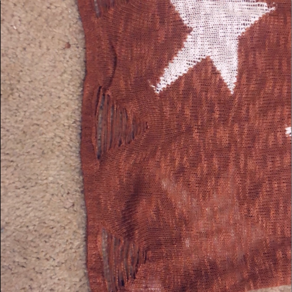 M/L NEW brown white stars; Too big for me.